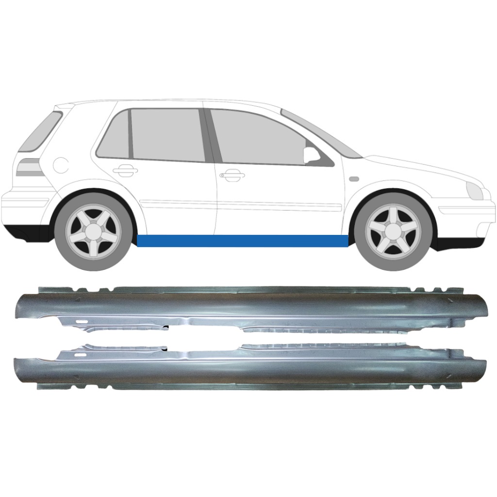 Pilns Slieksnis Priekš Volkswagen Golf 4 1997-2006 / Kreisais+Labais / Komplekts 9243