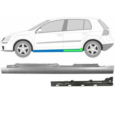 Iekšējais un ārējais slieksnis priekš Volkswagen Golf 5 2003-2009 / Kreisā / Komplekts 11139