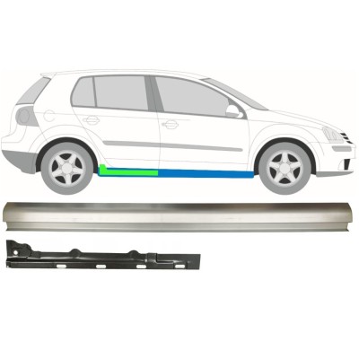Iekšējais un ārējais slieksnis priekš Volkswagen Golf 5 2003-2009 / Labā / Komplekts 11708
