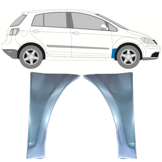 Priekšējā spārna daļa priekš VW Golf Plus 2005-2013 / Kreisais+Labais / Komplekts 9922