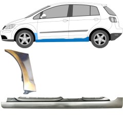 Pilns slieksnis + priekšējā spārna daļa priekš Volkswagen Golf Plus 2005-2013 / Kreisā / Komplekts 10381