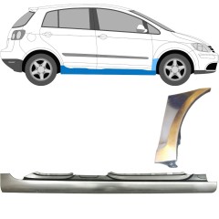 Pilns slieksnis + priekšējā spārna daļa priekš Volkswagen Golf Plus 2005-2013 / Labā / Komplekts 10380