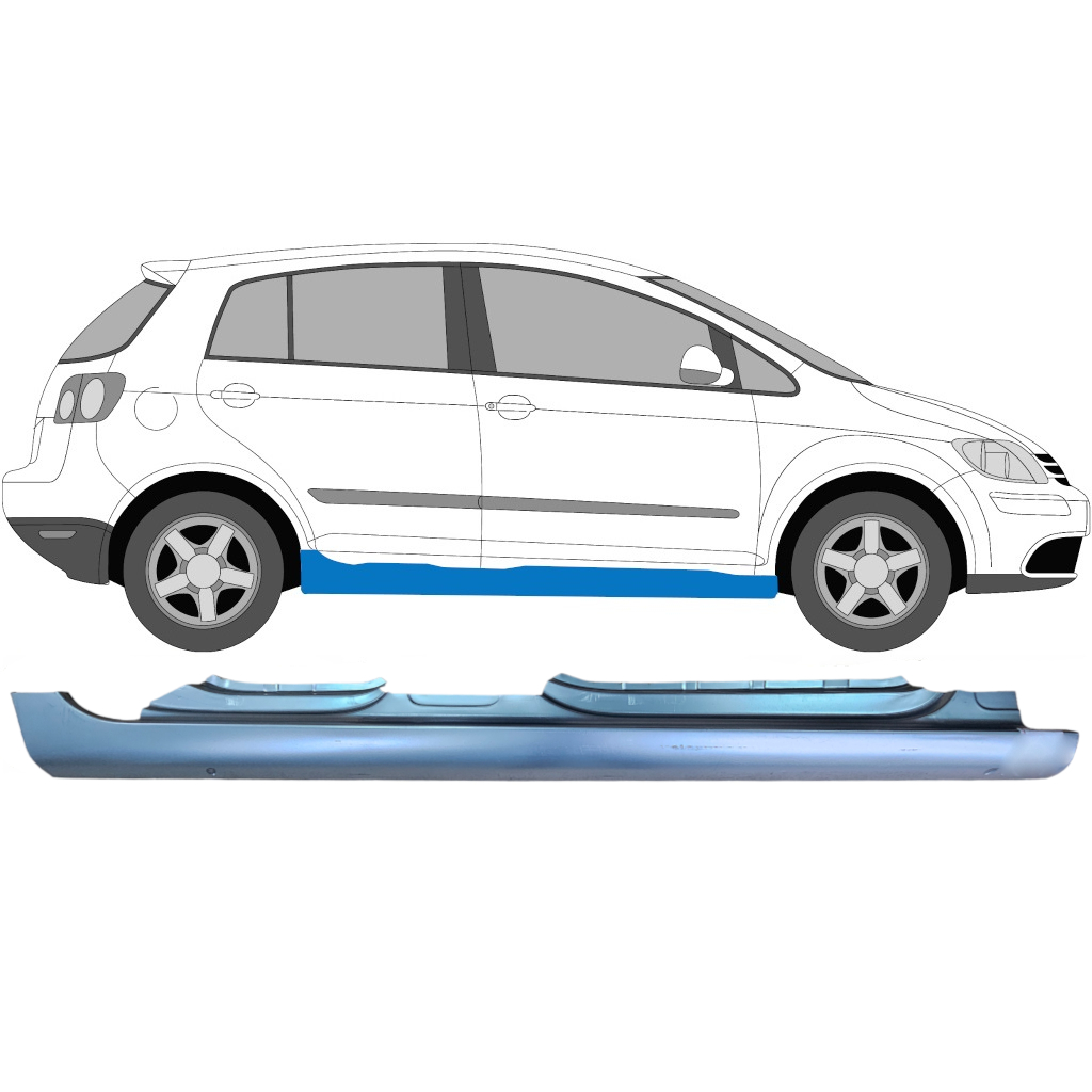 Pilns Slieksnis Priekš Volkswagen Golf Plus 2005-2013 / Labā 7081
