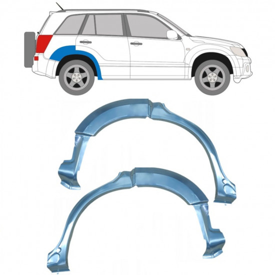 Aizmugurējā arka priekš Suzuki Grand Vitara 2005-2012 / Kreisais+Labais / Komplekts 9220