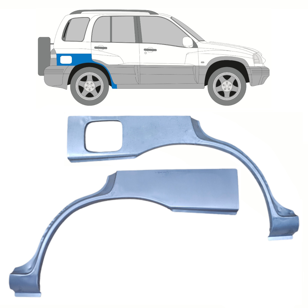 Aizmugurējā Arka Priekš Suzuki Grand Vitara 1997-2005 / Kreisais+Labais / Komplekts 10135