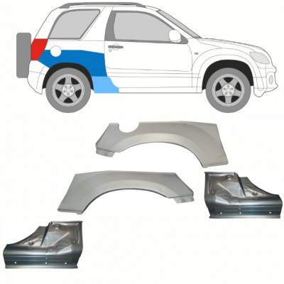 Slieksnis + aizmugurējā spārna daļa priekš Suzuki Grand Vitara 2005-2012 / Komplekts 10842