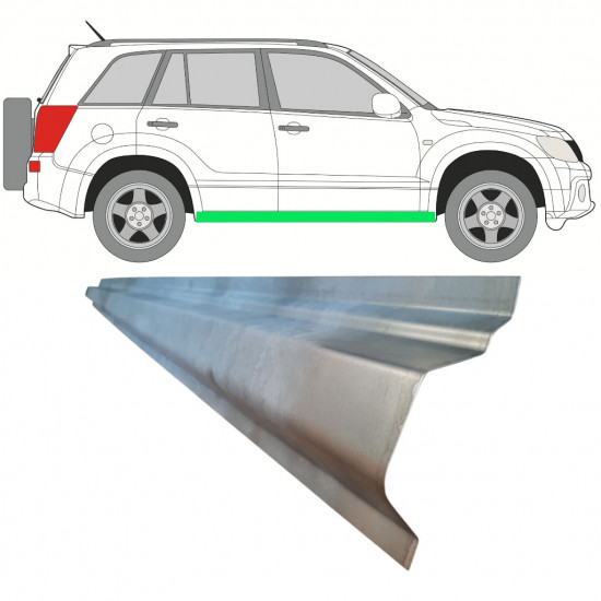 Iekšējais slieksnis priekš Suzuki Grand Vitara 2005-2012 / Kreisais = Labais (simetrisks) 11488