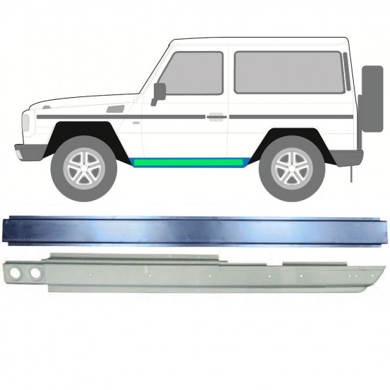 Iekšējais un ārējais slieksnis priekš Mercedes G-Class 1979-  / Kreisā 11771