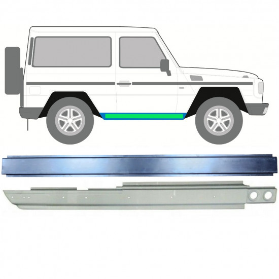 Iekšējais un ārējais slieksnis priekš Mercedes G-Class 1979-  / Labā 11770