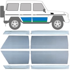 Priekšpuse un aizmugurējo durvju iekšējais un ārējais panelis priekš Mercedes G-Class W460 W461 W463 1979-2017 / Kreisais+Labais / Komplekts 9471
