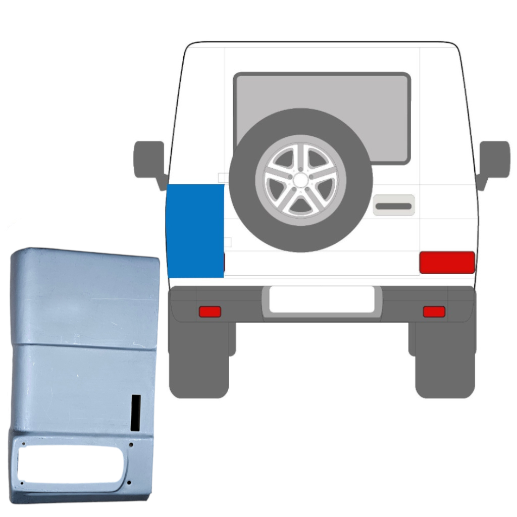 Aizmugurējais Statņa Stūris Priekš Mercedes G-Class W460 1979-1993 / Kreisā 5413
