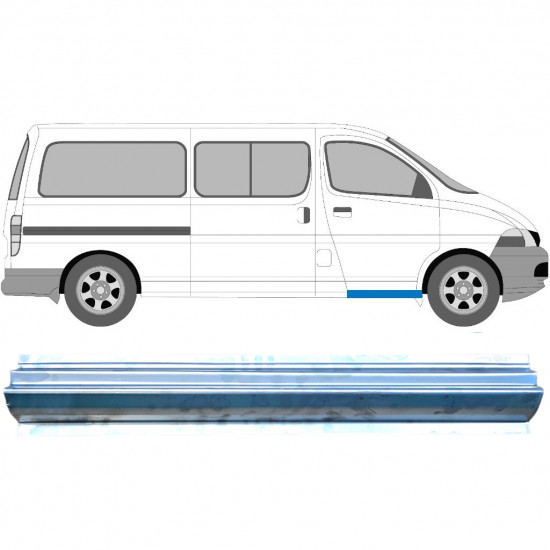 Slieksnis priekš Toyota Hiace 1995-2006 / Kreisais = Labais (simetrisks) 5902