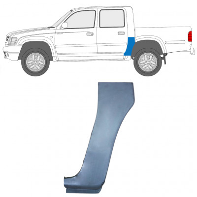 Aizmugurējais statņa stūris priekš Toyota Hilux 2001 -2005 / Kreisā / Dubultā kabīne 7661