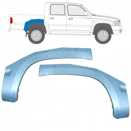 Aizmugurējā arka priekš Toyota Hilux 2001-2005 / Kreisais+Labais / Komplekts 9932