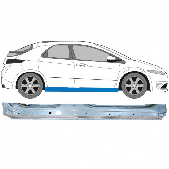 Slieksnis priekš Honda Civic 2005-2011 / Labā 7192