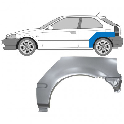 Aizmugurējā arka priekš Honda Civic 1995-2000 / Kreisā 5126