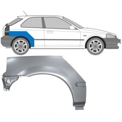 Aizmugurējā arka priekš Honda Civic 1995-2000 / Labā 5118