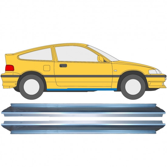 Slieksnis priekš Honda CRX 1987-1992 / Kreisais+Labais / Komplekts 9302