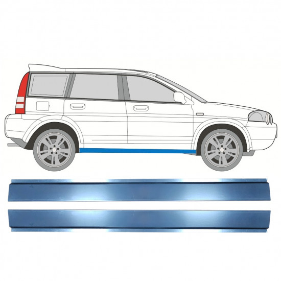 Iekšējais slieksnis priekš Honda HRV 1999-2006 / Kreisais = Labais (simetrisks) / Komplekts 10382