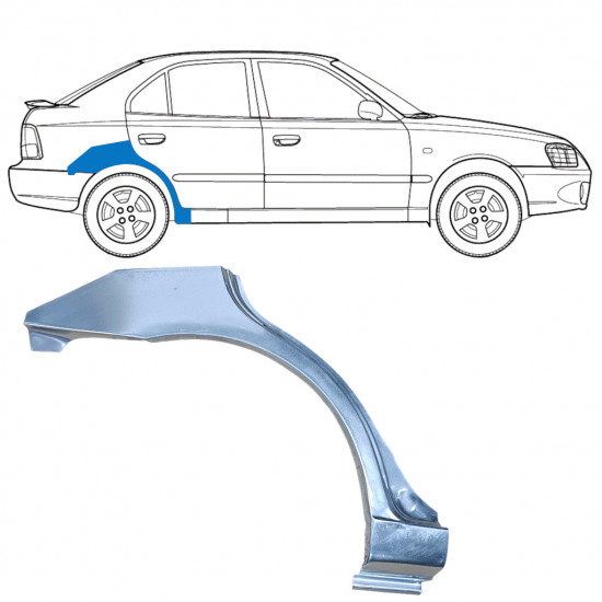 Aizmugurējā arka priekš Hyundai Accent 2000-2006 / Labā 7593