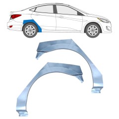 Aizmugurējā arka priekš Hyundai Accent 2010- / Kreisā / Labā / Komplekts 12804