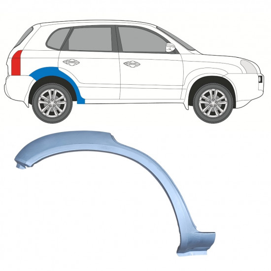 Aizmugurējā arka priekš Hyundai Tucson 2004-2010 / Labā 7970