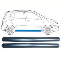 Slieksnis priekš Hyundai i10 2008-2013 / Kreisais = Labais (simetrisks) / Komplekts 10237