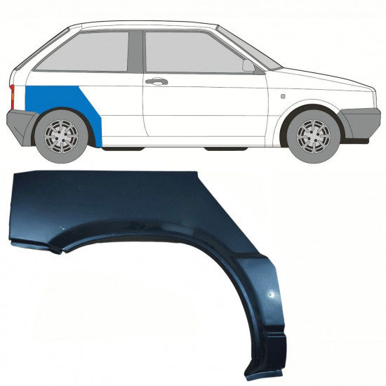 Aizmugurējā arka priekš Seat Ibiza 1984-1993 / Labā 10736