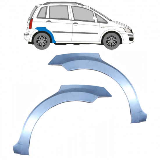 Aizmugurējā arka priekš Fiat Idea 2004-2011 / Kreisais+Labais / Komplekts 9551