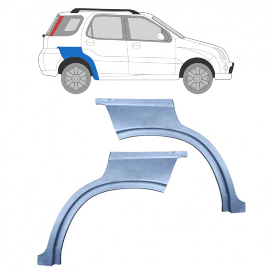 Aizmugurējā arka priekš Suzuki Ignis 2000-2003 / Kreisais+Labais / Komplekts 10415