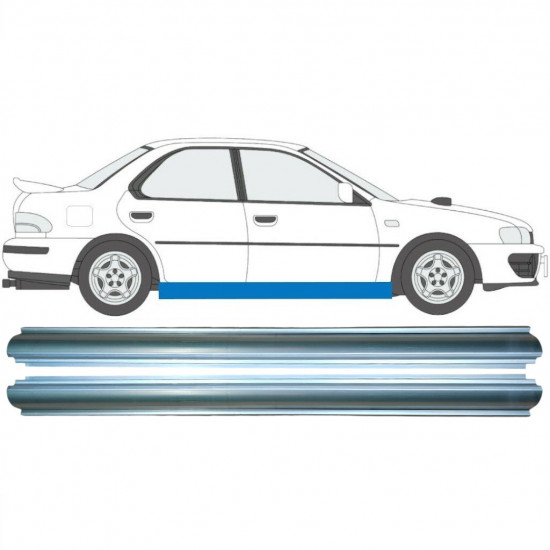 Slieksnis priekš Subaru Impreza 1992-2000 / Kreisais = Labais (simetrisks) / Komplekts 9152