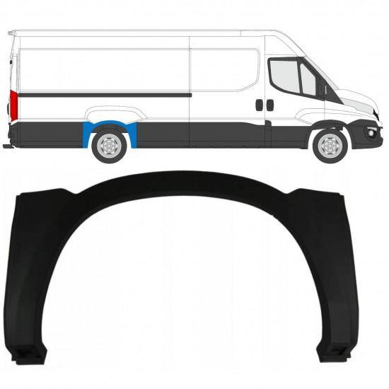 Aizmugurējā spārna sānu josla priekš Iveco Daily 2014-2019 / Kreisais = Labais (simetrisks) 7885