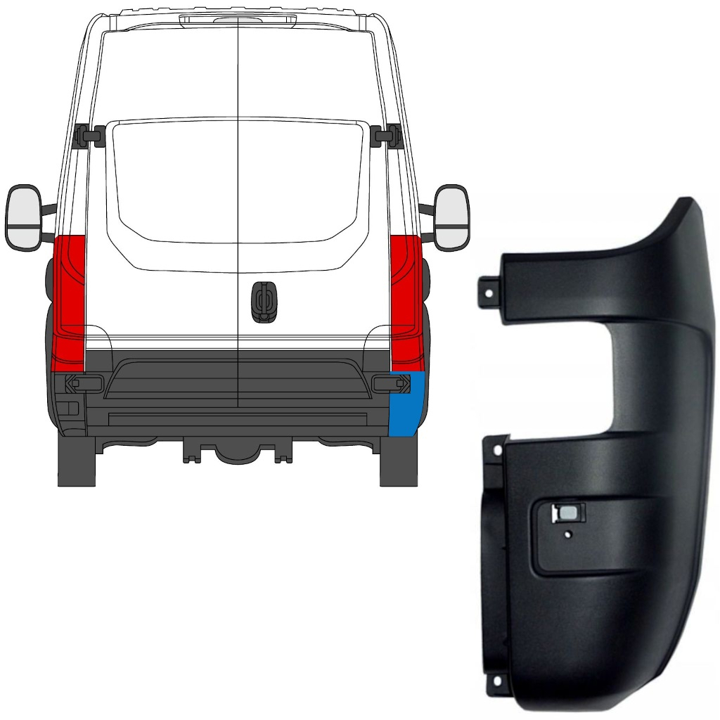 Aizmugurējā Bufera Stūris Priekš Iveco Daily 2014-2016 / Labā 7886