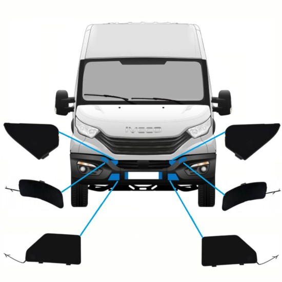 Bampera režģis priekš Iveco Daily 2014-2016 / Komplekts 10292