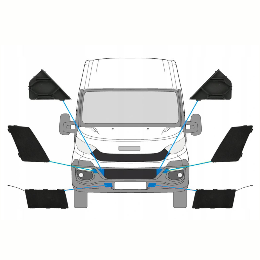 Bampera Režģis Priekš Iveco Daily 2014-2016 / Komplekts 10293