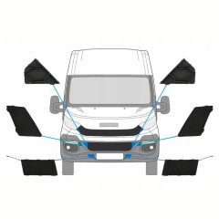 Bampera režģis priekš Iveco Daily 2014-2019 / Komplekts 10293