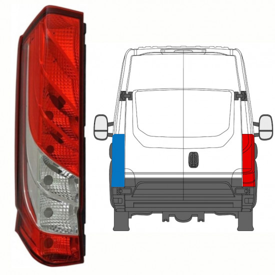 Aizmugurējais lukturis priekš Iveco Daily 2014- / Kreisā 9104