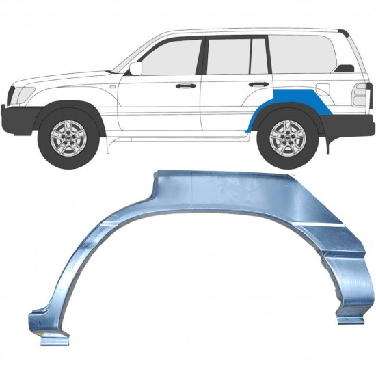 Aizmugurējā arka priekš Toyota Land Cruiser 1998-2007 / Kreisā 7055