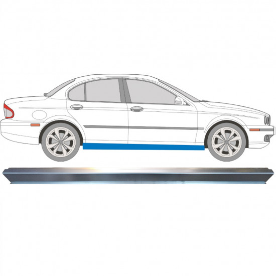 Slieksnis priekš Jaguar X-Type 2001-2009 / Kreisais = Labais (simetrisks) 5776