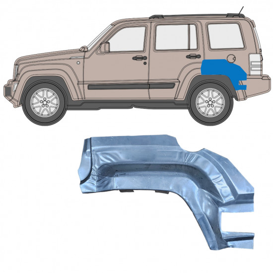 Aizmugurējā arka aizmugurējā daļa priekš Jeep Liberty 2008-2013 / Kreisā 7941