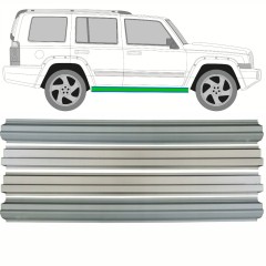 Slieksnis + iekšējais slieksnis priekš Jeep Commander 2005-2010 / Kreisais = Labais (simetrisks) / Komplekts 10500