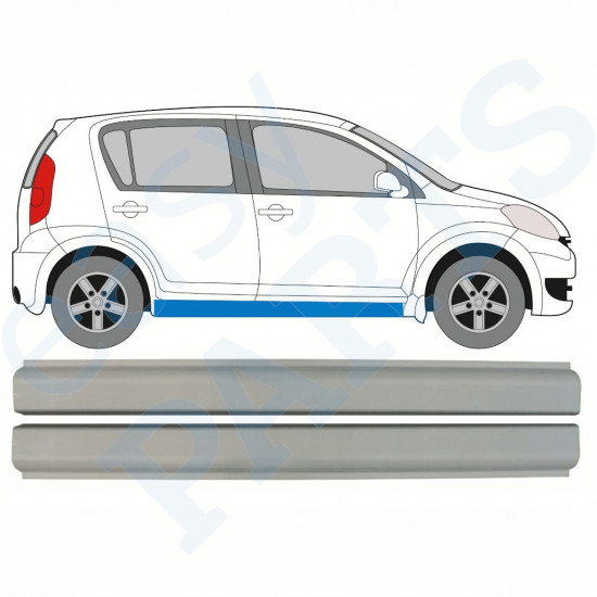 Slieksnis priekš Subaru Justy 2007-2011 / Kreisais = Labais (simetrisks) 10240