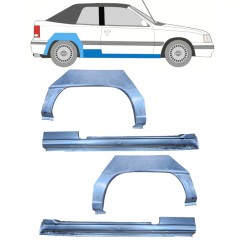 Slieksnis + aizmugurējā spārna daļa priekš Opel Kadett E Astra 1984-1993 / CABRIO / Komplekts 12585