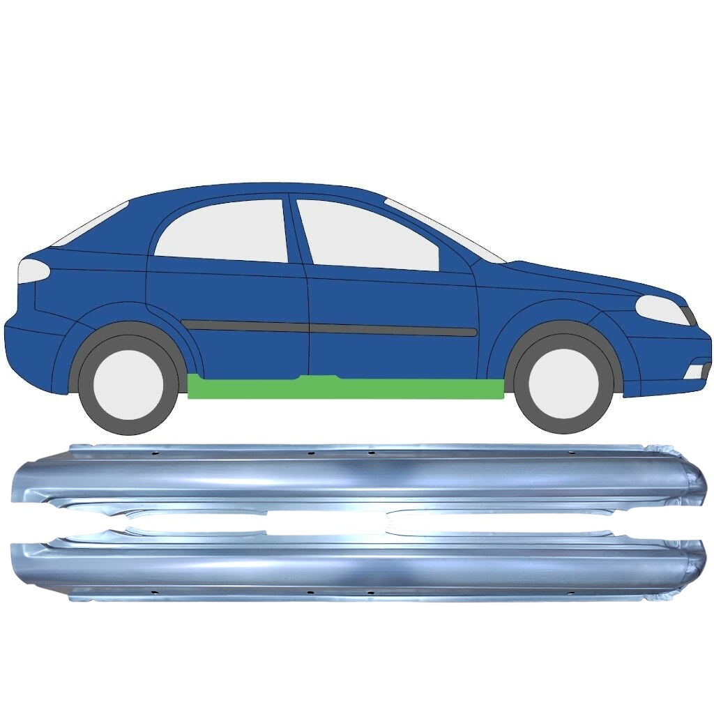 Pilns Slieksnis Priekš Chevrolet Lacetti 2003-2009 / Kreisais+Labais / Komplekts 9458