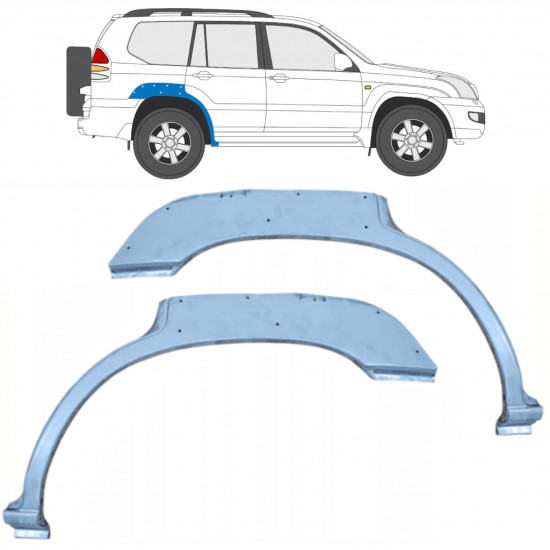 Aizmugurējā arka ar atveri priekš Toyota Land Cruiser 2003-2010 / Kreisais+Labais / Komplekts 10214