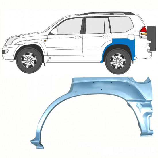 Aizmugurējā arka priekš Toyota Land Cruiser 2003-2010 / Kreisā 8763