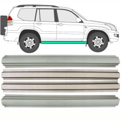 Iekšējais un ārējais slieksnis priekš Toyota Land Cruiser J120 2003-2010 / Kreisais+Labais / Komplekts 10083