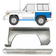 Pilns slieksnis + aizmugurējā arka priekš Toyota Land Cruiser J70 1984- / Kreisā / Komplekts 11479