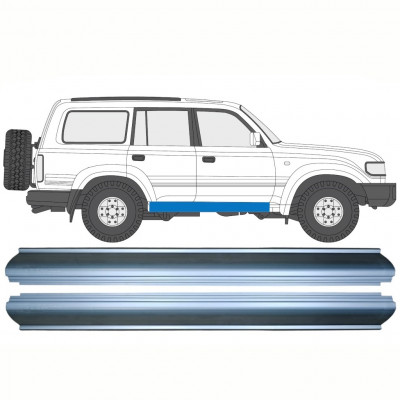 Slieksnis priekš Toyota Land Cruiser 1990-1996 / Kreisais = Labais (simetrisks) / Komplekts 10242