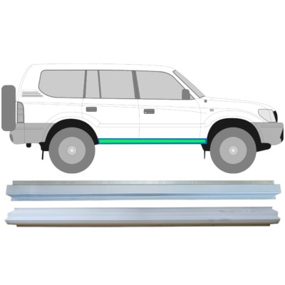 Iekšējais un ārējais slieksnis priekš Toyota Land Cruiser J90 1996-2002 / Kreisais = Labais (simetrisks) / Komplekts 14852